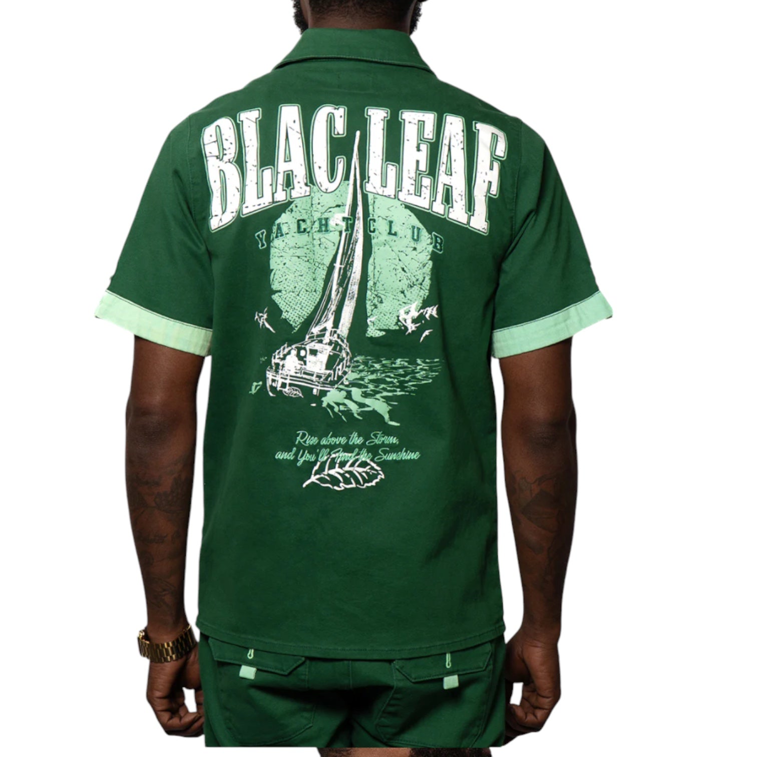 BLAC LEAF: Yacht Club Button Up 110